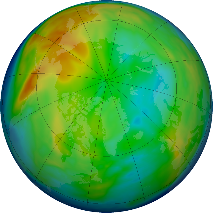 Arctic ozone map for 28 December 2005